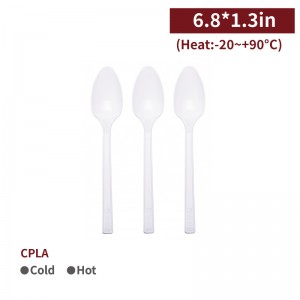 【CPLA Spoon - White】eco-friendly spoon disposable non-toxic - 1000 pcs per box / 50 pcs per package