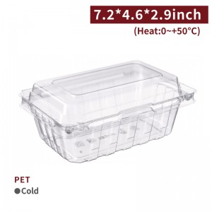 【PET - Hinged Fruits Container】fruits box PET anti-fog - 400 pcs per box