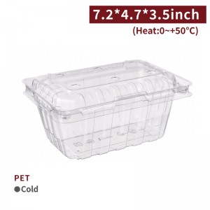 【PET - Hinged Fruits Box】fruits box PET anti-fog - 100 pcs per package