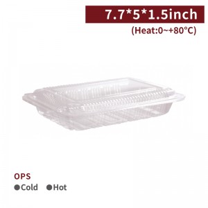 【OPS Transparent Meal Container - 3H】anti-fog not for microwave - 2000 pcs per box / 100 pcs per package