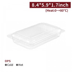 【OPS Transparent Meal Container - 6H】anti-fog not for microwave - 1000 pcs per box / 100 pcs per package