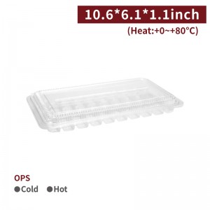 【OPS Transparent Dumpling Box - 20 - Compartment】disposable food preservation - 1000 pcs per box / 100 per package