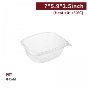 【PET Salad Box - 960ml】snacks plastic box - 200 pcs per box