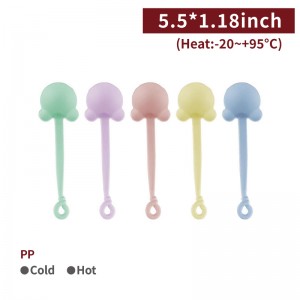 【Macaron Bear Spoon】PP heat-proof spoon - 1040 pcs per box / 104 pcs per package