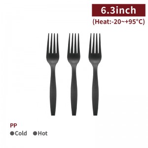 【PP Fork - Black】160mm fork utensils - 2000 pcs per box / 50 pcs per package