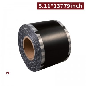 【PE Black Sealing Film - One roll for 3000 cups (130mm*350M)】sealing film plastic film applicable for PP plastic cup and PE paper cup - 6 rolls per box
