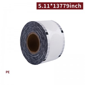 【PE White Sealing Film - One roll can seal 3000 cups (130mm*350M)】sealing film plastic film applicable for PP plastic cup and PE paper cup - 6 rolls per box