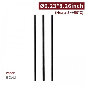 【621 Eco-friendly Paper Straw - Black】non-toxic safe to use 6mm diameter - 5000 pcs per box / 250 pcs per package