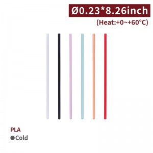 【621 PLA Drinking Straw - Colorful】6*210mm non-toxic safe to use eco-friendly biodegradable - 4500 pcs per box / 250 pcs per package