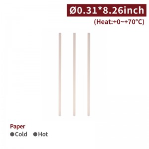 【821 Eco-friendly Bamboo Drinking Straw】8mm diameter single packaging non-toxic safe to use - 3500 pcs per box / 175 pcs per package