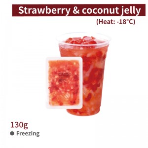 [Fresh Fruit Tea & Coconut Jelly]Strawberry & coconut jelly 130g per bag-120 bags per box
