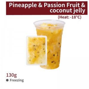 [Fresh Fruit Tea & Coconut Jelly]Pineapple & passion fruit & coconut jelly 130g per bag-120 bags per box
