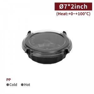 [24oz PP Bowl - Black] Round Lock Bowl (180mm) - 600 pcs