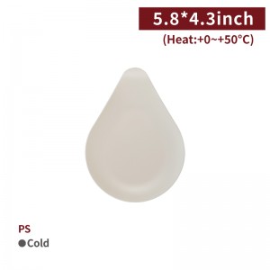 【PS Droplet-shaped Cake Plate - Colorful】cake snack plate - 1000 pcs per box
