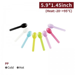 【PP - American Yoghurt Spoon】heat-proof - 2000 pcs per box / 8 color options