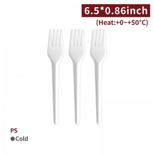 【Triangle-shaped Fork - White】PS fork 165*22mm - 3000 pcs per box / 100 pcs per package