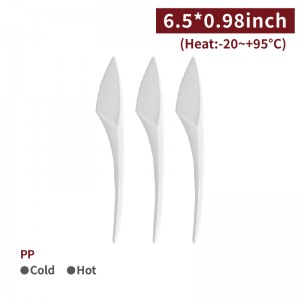 【PP - Knife - White】heat-proof knife - 6000 pcs per box / 100 pcs per package