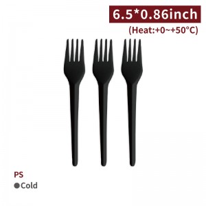 【Triangle-shaped Fork - Black】PS fork 165*22mm - 3000 pcs per box / 100 pcs per package
