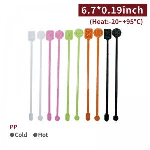 【PP Stirrer - 170mm】color coffee stirrer plastic stirrer randomly mixed colors - 5000 pcs per box / 200 pcs per package