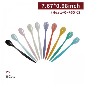 【Smoothie Spoon - Multiple Color Options】195*25mm PS spoon - 2000 pcs per box / 100 pcs per package 【Smoothie Spoon - Multiple Color Options】195*25mm PS spoon - 2000 pcs per box / 100 pcs per package