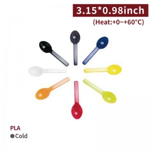 【PLA Spoon - Multiple Color Options】 PLA spoon - 2000 pcs per box / 100 pcs per package
