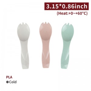 【PLA - Ice-cream Spoon Fork - 3 Color Options】80*22mm spoon - 2520 pcs per box
