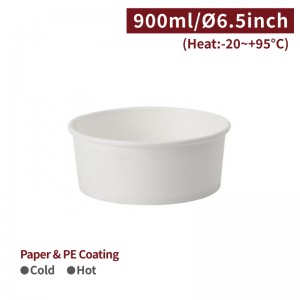 [30oz Paper Bowl - White] (165mm) - 600pcs
