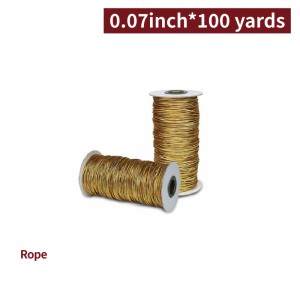 【Packaging Rope - Gold】elastic rope - 100 yard per roll