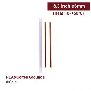 8.3 inch PLA Straws-Brown(6mm)-5,000pcs 8.3 inch PLA Straws-Brown(6mm)-5,000pcs