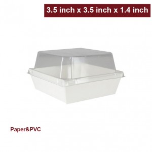 White Food Container (S) w/Clear PVC Dome Lids-800 sets