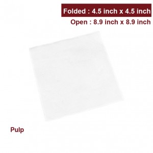4.5"x4.5"1-Ply White Beverage Napkin-3,600pcs