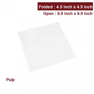 4.5"x4.5"1-Ply White Beverage Napkin-3,600pcs