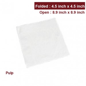 4.5"x4.5" 2-Ply White Beverage Napkin-3,360pcs