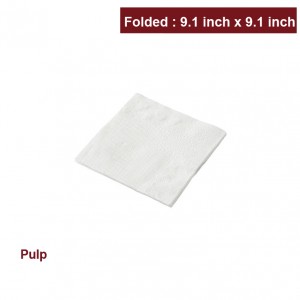 9.1"x9.1" 2-Ply White Beverage Napkins-2,160pcs