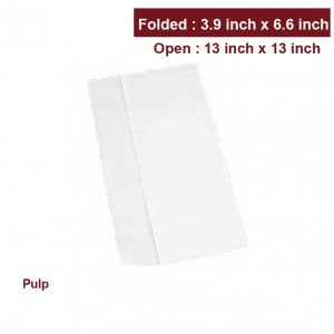 3.9"x6.6" 1-Ply White Beverage Napkins-2,400pcs
