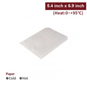 5.4"x6.9 in" White Paper Bag-White-5,000pcs