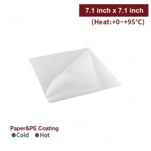 7.1"x7.1" in White Paper Bakery Bag-5,000pcs