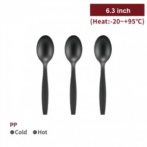 [PP Disposable Spoon-Black(6.3 inch)]-4,000cs
