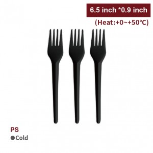 [PS Disposable Fork-Black(6.5 inch)]-3,000cs