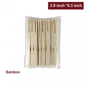 3.9 inch Bamboo Food Fork-25,000pcs 3.9 inch Bamboo Food Fork-25,000pcs