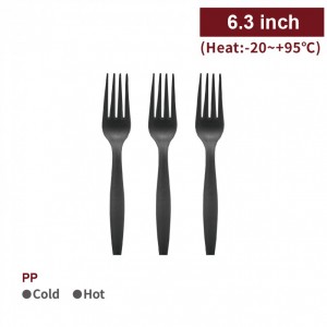 [PP Disposable Fork-Black(6.3 inch)]-2,000cs