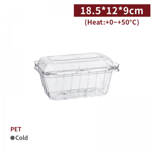 【PET - Hinged Fruits Box】fruits box PET anti-fog - 400 pcs per box / 100 pcs per package