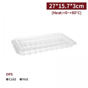 【OPS Transparent Dumpling Box - 20 - Compartment】disposable food preservation - 1000 pcs per box / 100 per package