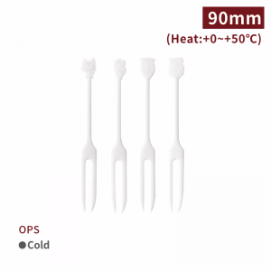 【OPS - Cute Animal Fruit Fork】cake fork sushi fork 4 styles mixed randomly - 10200 pcs per box / 200 pcs per package