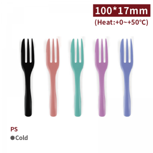 【100 Cake Fork - Colorful】PS fork - 2520 pcs per box / 210 pcs per package