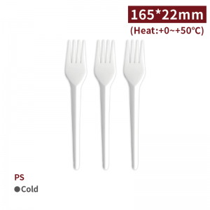 【Triangle-shaped Fork - White】PS fork 165*22mm - 3000 pcs per box / 100 pcs per package