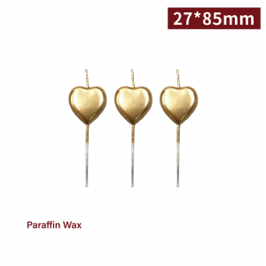 【Heart-shaped Candle - Gold】single packaging candle heart-shaped - 100 pcs per box