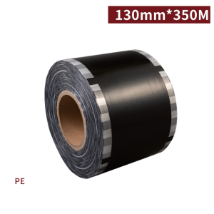 【PE Black Sealing Film - One roll for 3000 cups (130mm*350M)】sealing film plastic film applicable for PP plastic cup and PE paper cup - 6 rolls per box