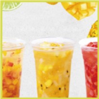 Fresh Fruit Tea & Coconut Jelly